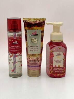 Bath & Body Works Raspberry Holiday Pie Bar x Milk Bar Bakery Body Care Gift Set
